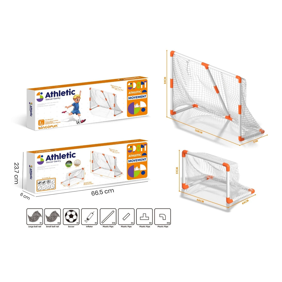 Athletic 2-in-1 Soccer Goal Set with Ball & Pump BJF002-1