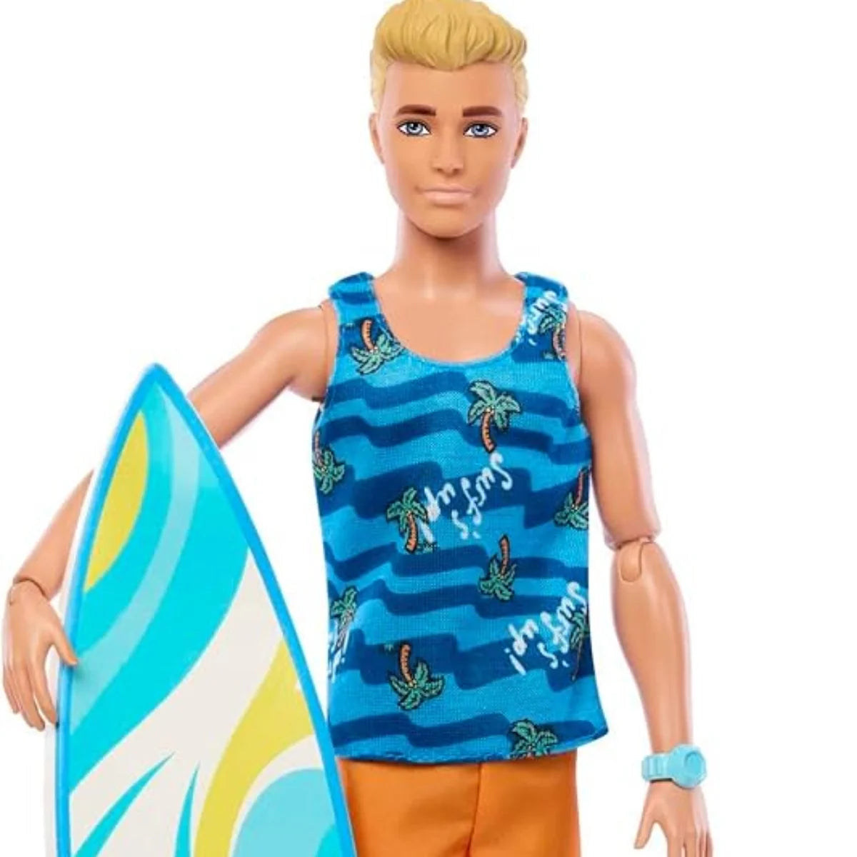 Barbie Ken Doll with Surfboard and Pet Puppy