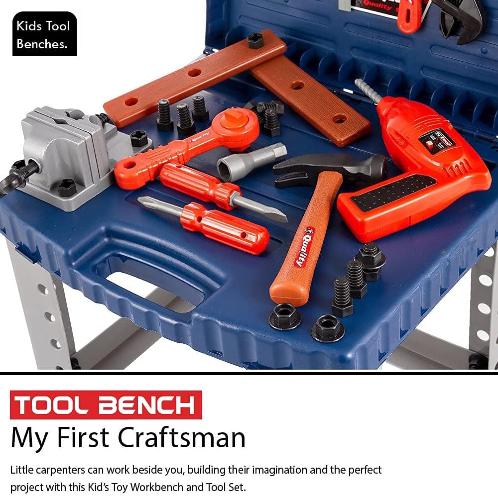 My Workshop Tool Set 008-22 – 57-Piece Kids Pretend Tool Set & Workbench