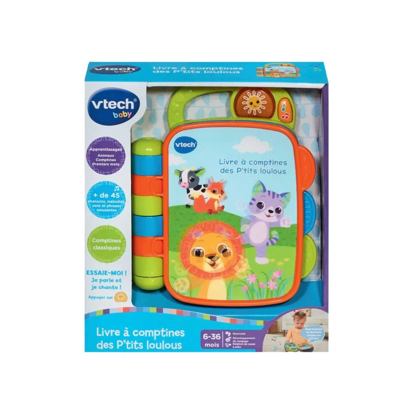 VTech Baby P’tits Loulous Nursery Rhyme Book – Interactive Musical Book