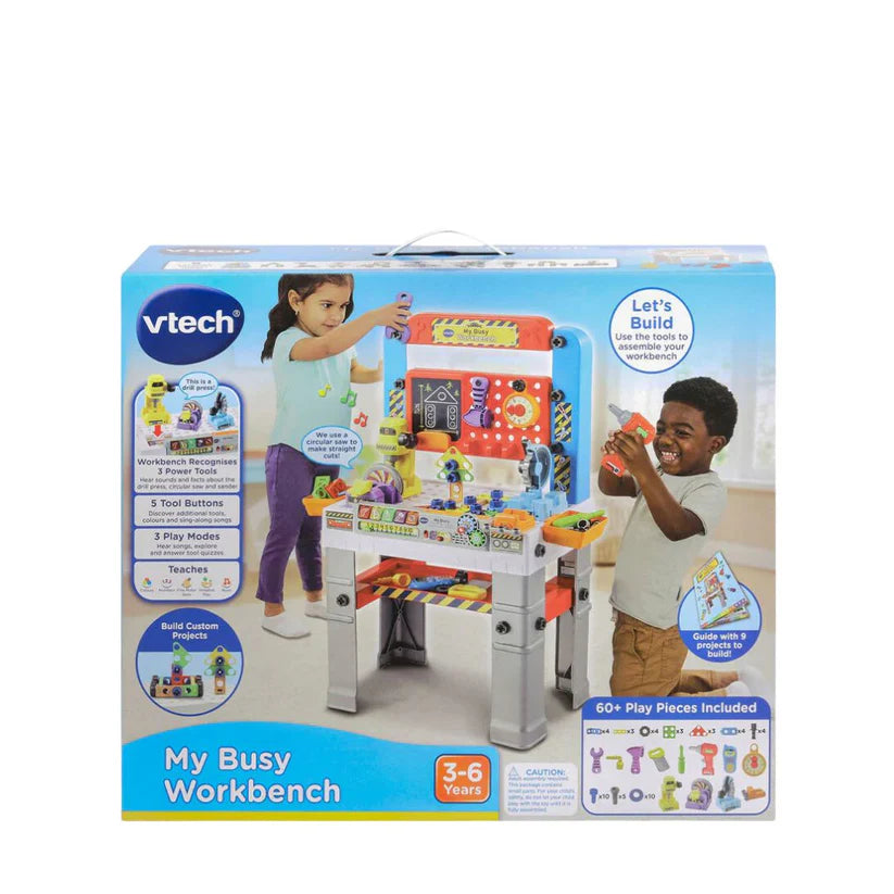 VTech My Busy Workbench – 119-Piece Interactive Tool Set