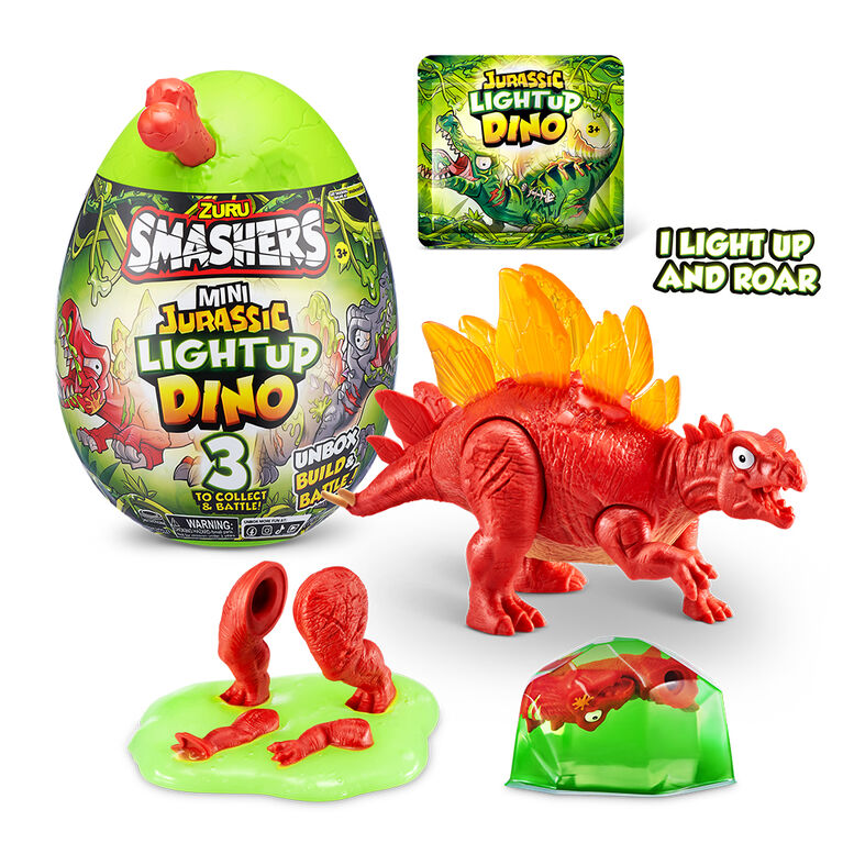 ZURU Smashers Mini Jurassic Light Up Dino Egg