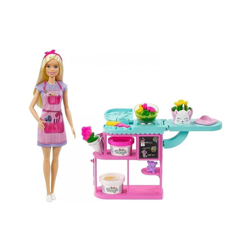 Barbie Flower Shop Playset with Doll – Flower-Making Station & Accessories | GTN58
