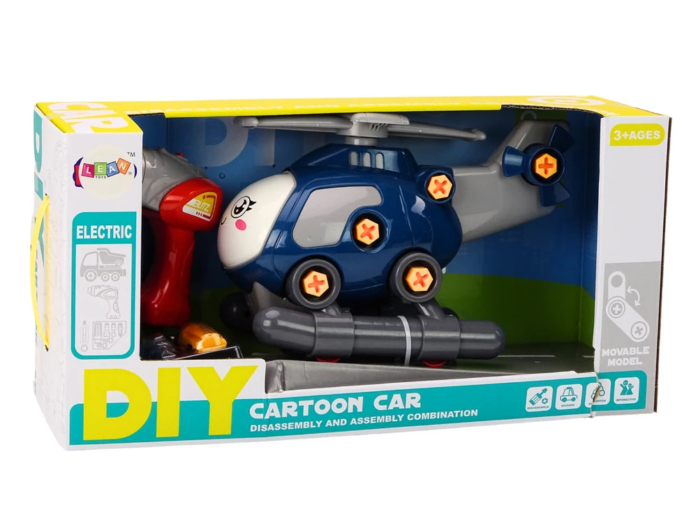 Take Apart Excavator Truck with Electric Drill – Construction Building Toy