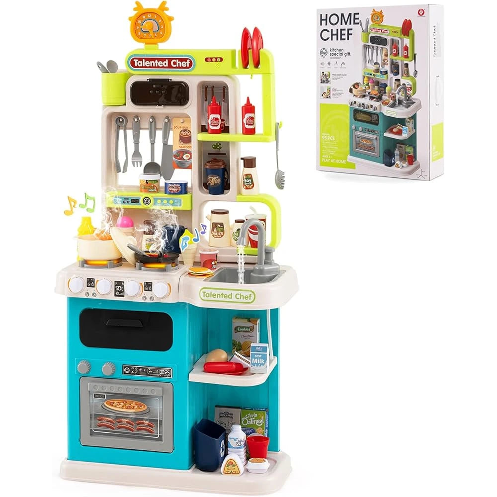 Home Chef Deluxe Kids Play Kitchen Set – 105 Pieces