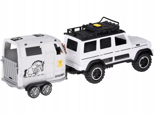 Off-road vehicle with an opening trailer + HORSE