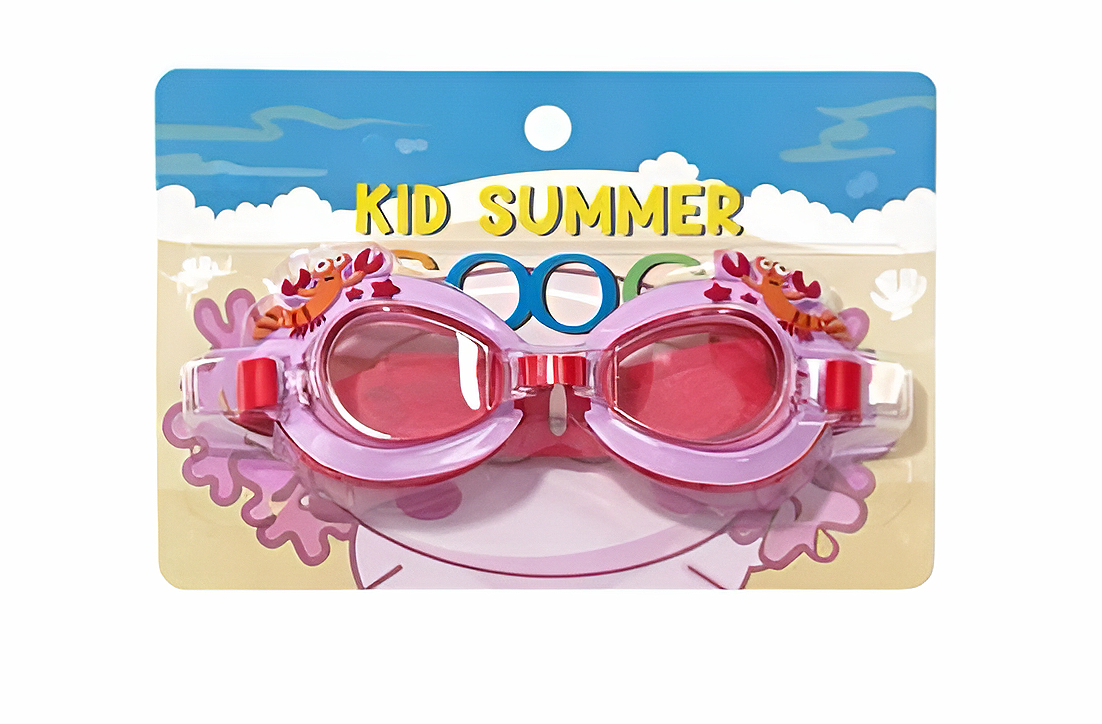 Silicon Adorable Red crab Swimming Goggles