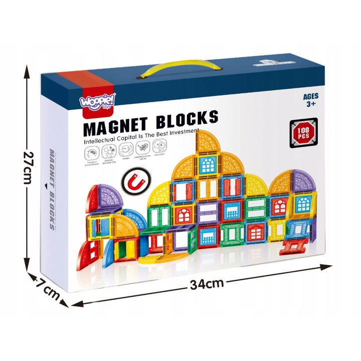 WOOPIE 3D Magnetic Building Blocks – 100 Pieces
