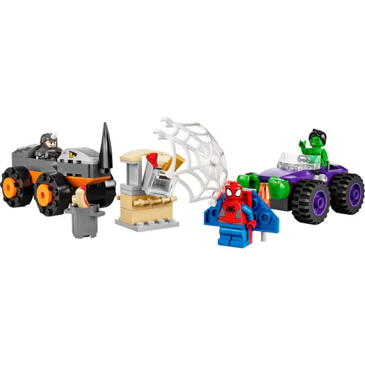 LEGO Spiderman Hulk Vs. Rhino Truck Showdown