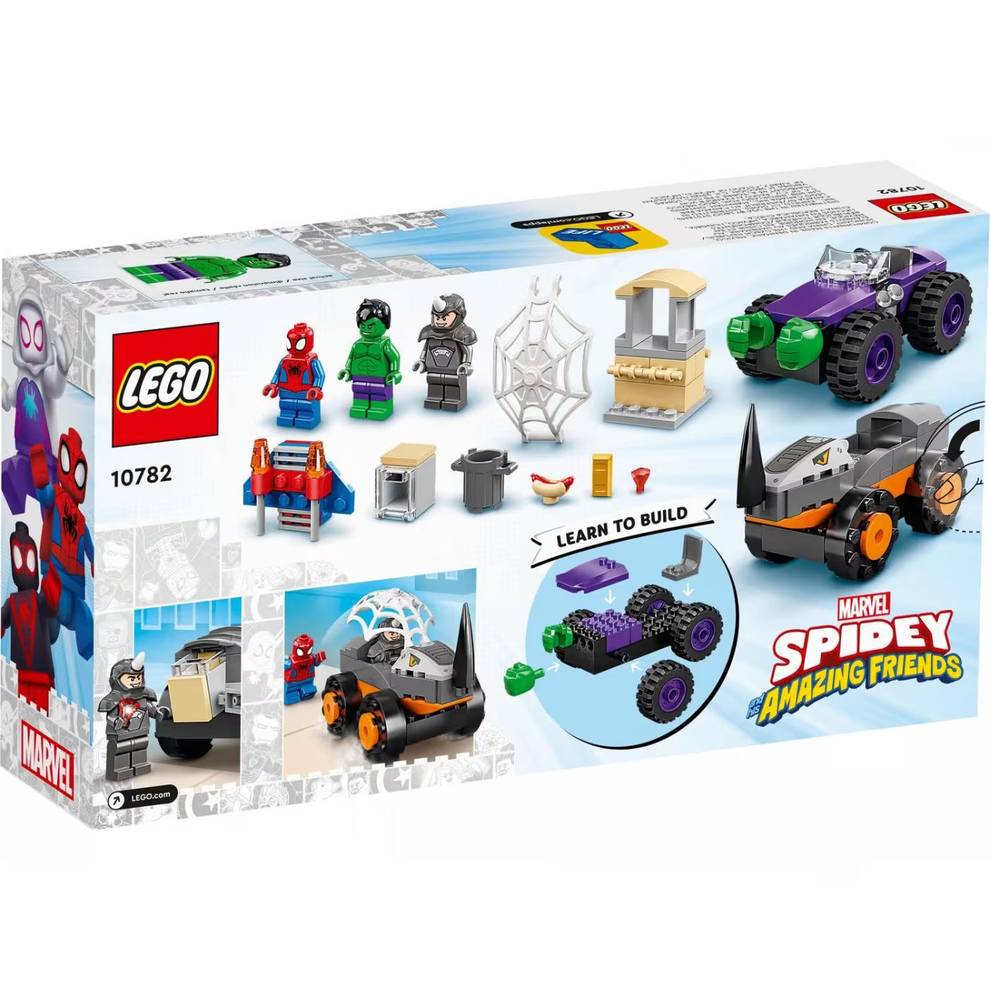 LEGO Spiderman Hulk Vs. Rhino Truck Showdown