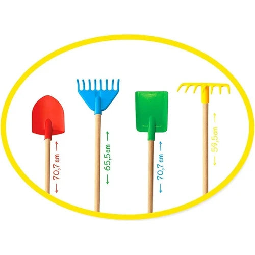 Dolu Rake & Shovel Garden Tool Set 3035 – 4 Pieces
