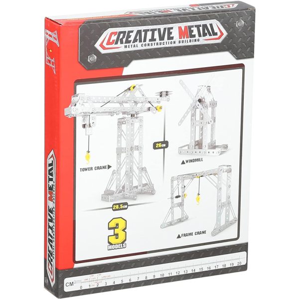 Metal Building Set 1301 – 273 Pieces, 3-in-1 Crane & Windmill
