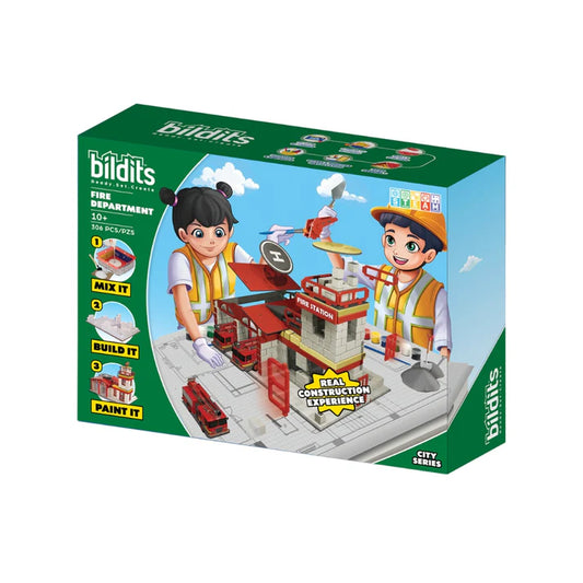 Bildits Fire Department DIY Construction Kit - 303Pieces