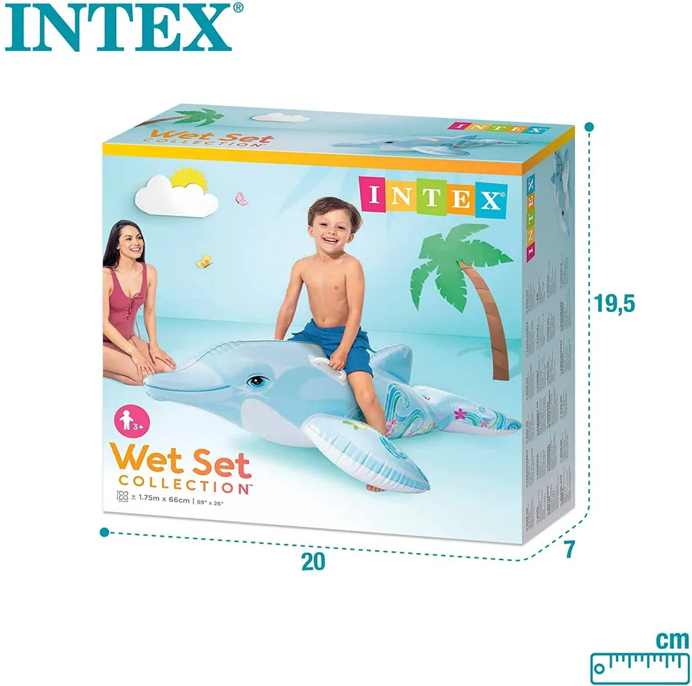 Dolphin Ride-On Inflatable 1.75m x 66cm