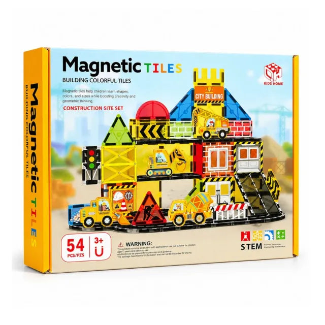 KIDS HOME Magnetic Tiles City Construction Set – 32 pcs