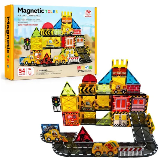 KIDS HOME Magnetic Tiles City Construction Set – 32 pcs