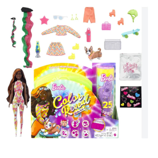 Barbie Color Reveal Totally Neon Fashions Doll HCD25 – 25 Surprises