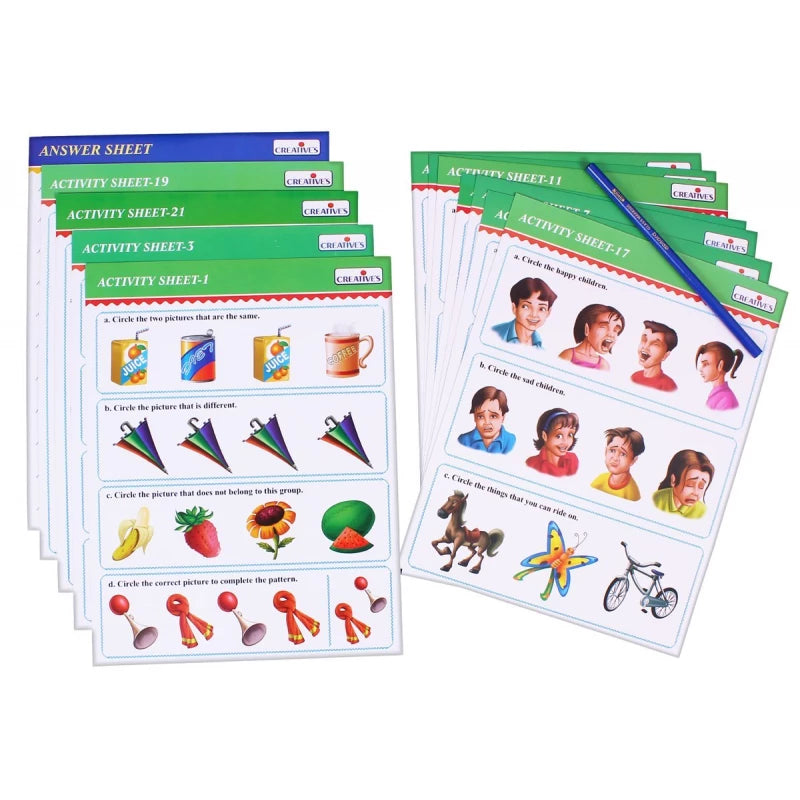 Creatives Brain Boosters 3 Early Learning Wipe Clean Cards Set