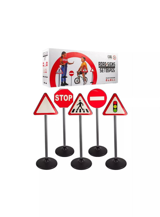 Traffic Signs Set for Children – 5 Pieces, 70 cm