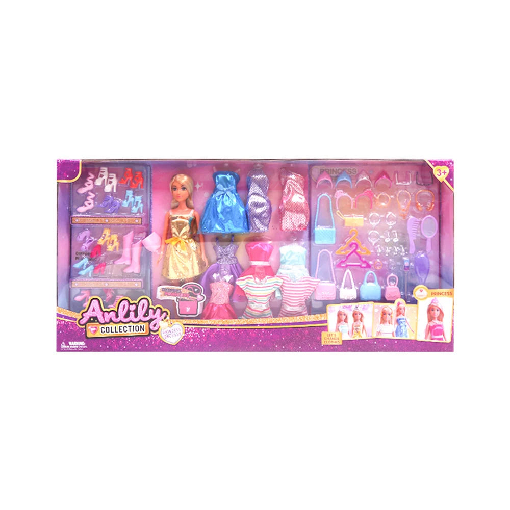 Anlily Fashion Doll – 9 Dresses, 13 Pairs of Shoes & Accessories