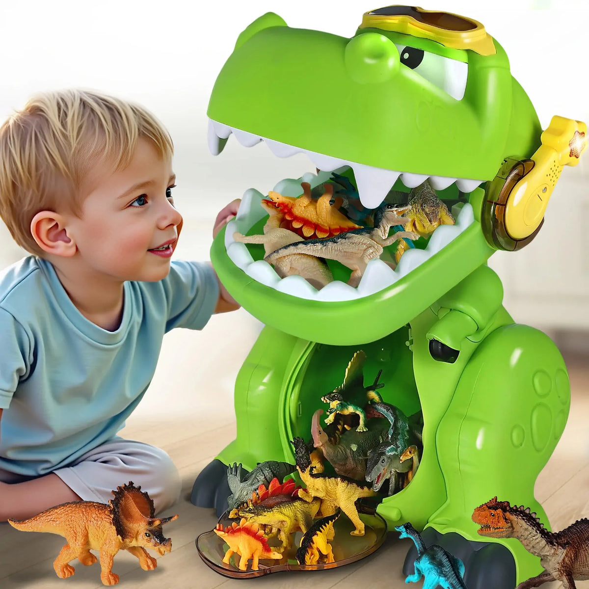 Big Mouth Storage Dinosaur with 28 Dinosaur Figures