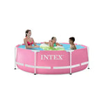 Intex Pink Metal Frame Pool 244x76 cm