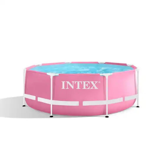 Intex Pink Metal Frame Pool 244x76 cm