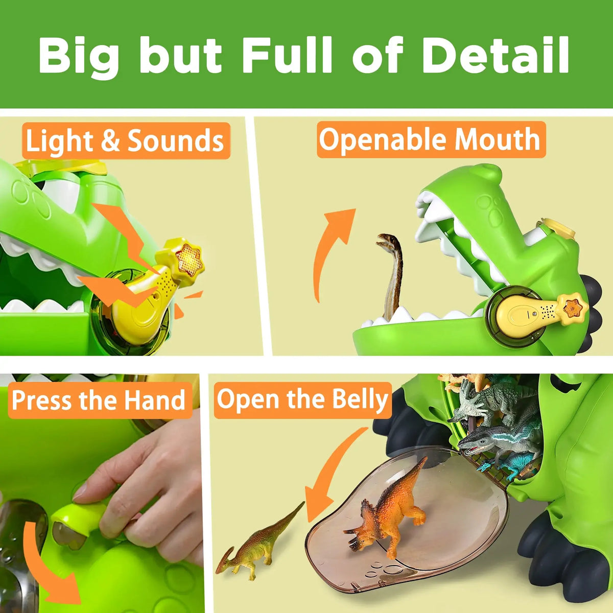 Big Mouth Storage Dinosaur with 28 Dinosaur Figures