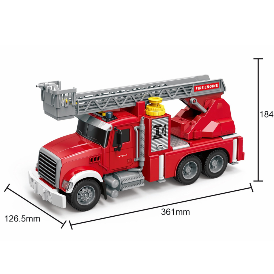 Fire Truck With Sound, Light, Pump, Spray (36cm Long)