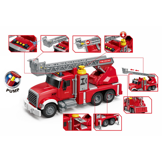 Fire Truck With Sound, Light, Pump, Spray (36cm Long)