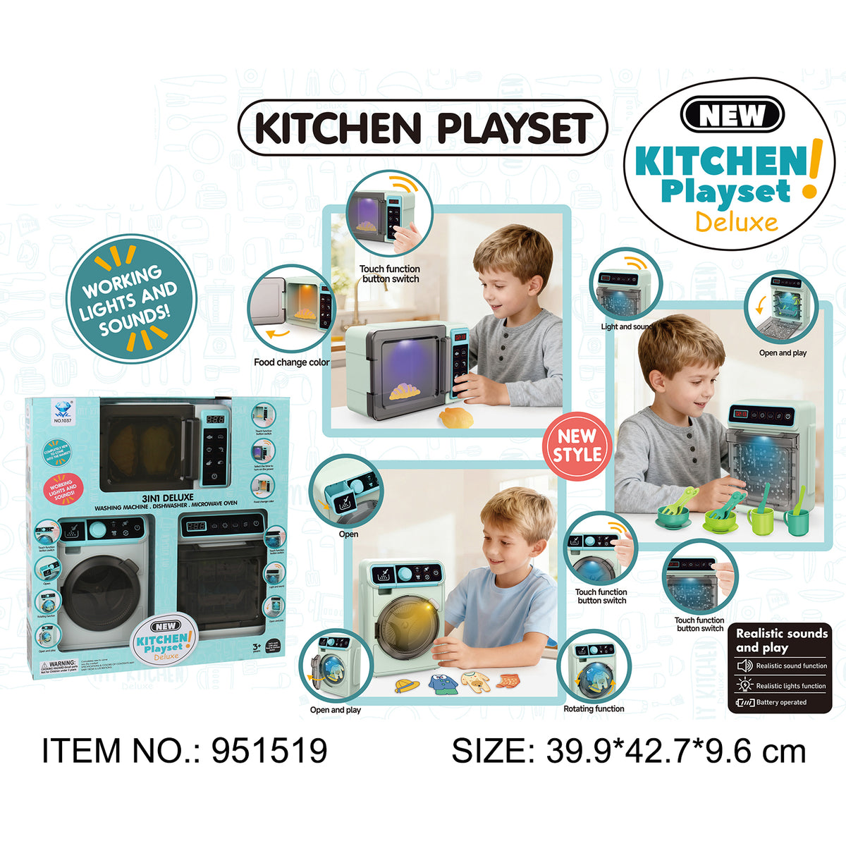 Kitchen Playset 3in1 Deluxe