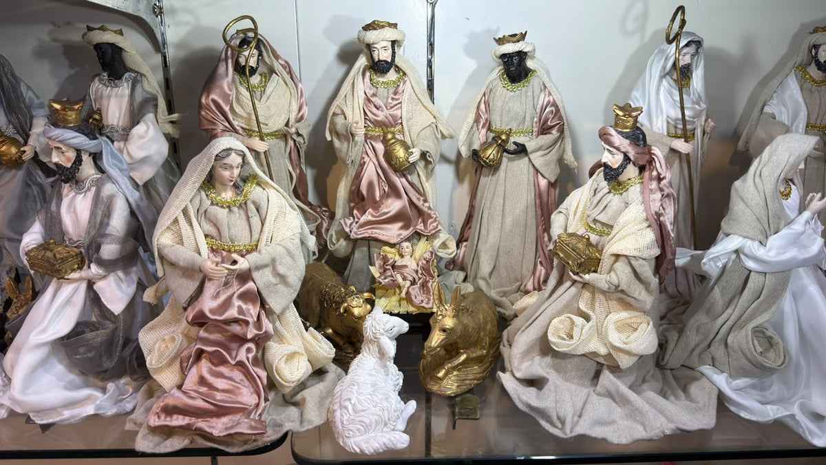 Fabric Nativity Set 12-Inch – 9 Pieces