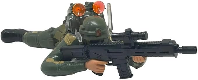 Budetto Battery-Operated Crawling Soldier Toy