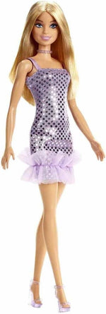 Barbie Glitz Doll HJR93 – Shiny Purple Polka Dot Dress