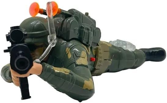 Budetto Battery-Operated Crawling Soldier Toy