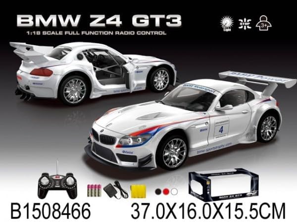 BMW Z4 GT3 1:18 RC Car – Remote Control Racing Car with Lights