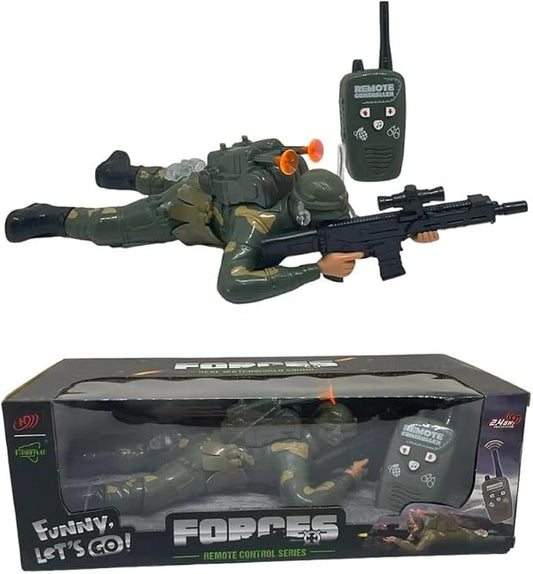 Budetto Battery-Operated Crawling Soldier Toy