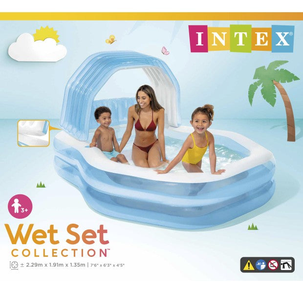 Intex Sun Shade Swim Center Family Inflatable Pool