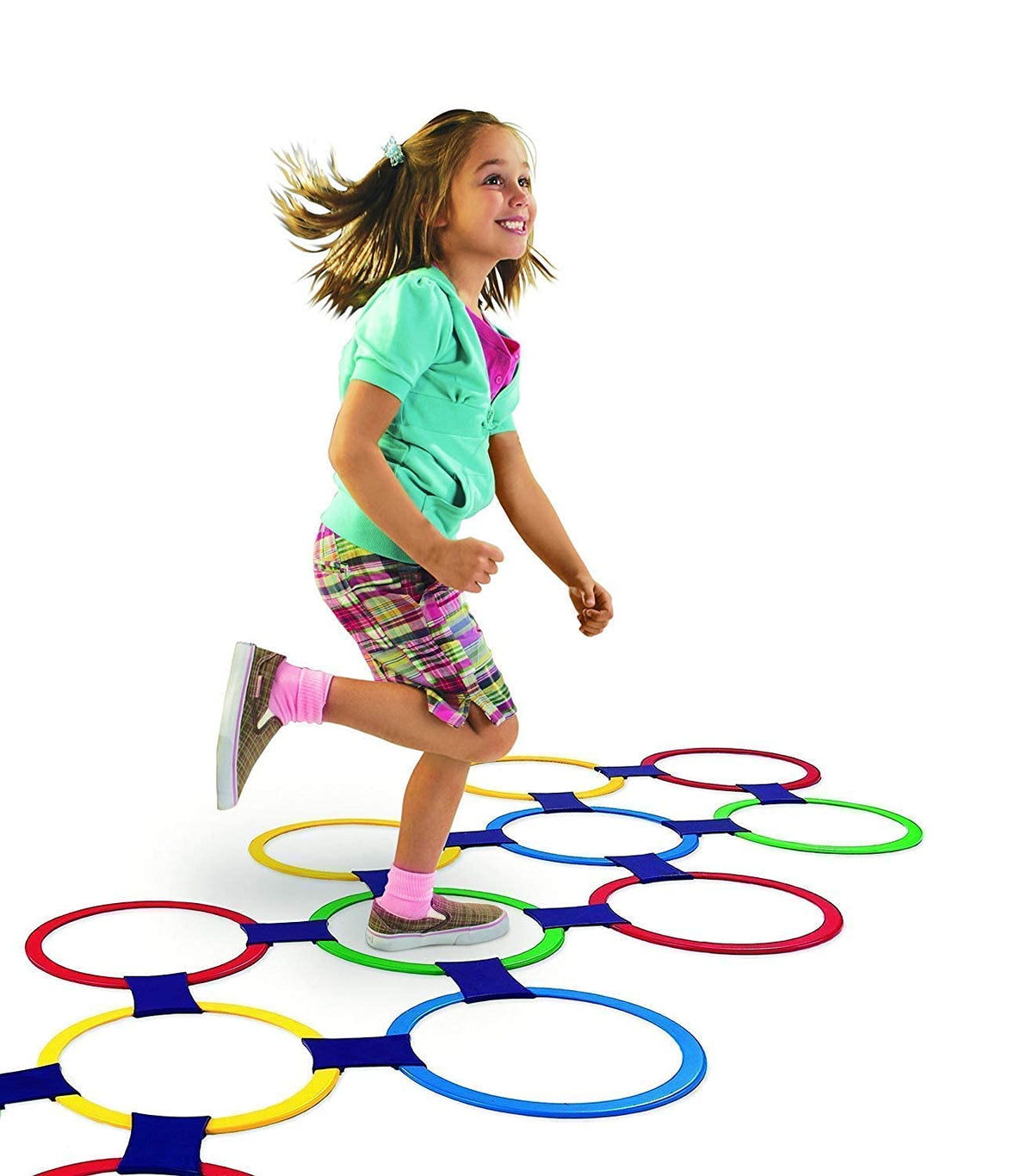 Twister Hopscotch Active Indoor Play with Rings Game