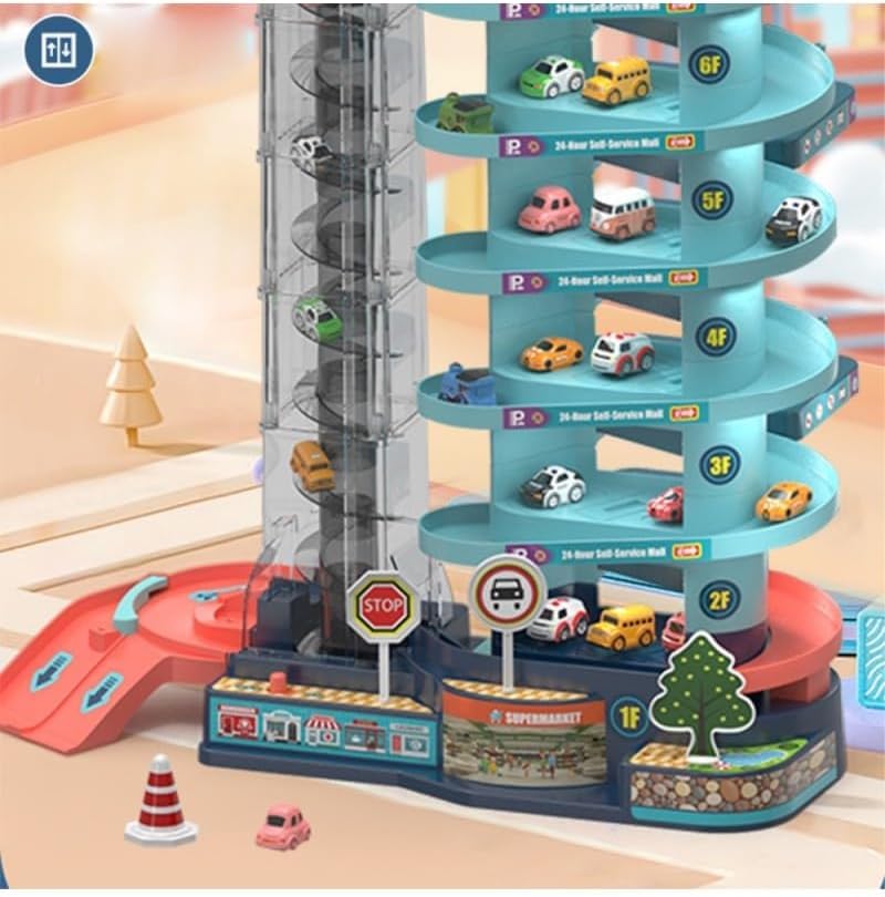 7-Level Car Parking Garage & Racing Tower