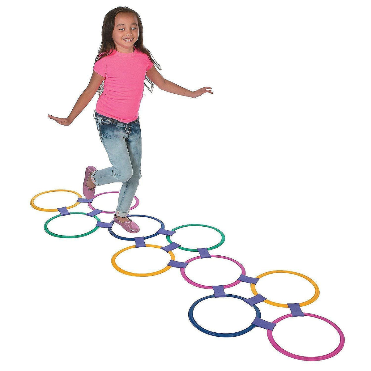 Twister Hopscotch Active Indoor Play with Rings Game