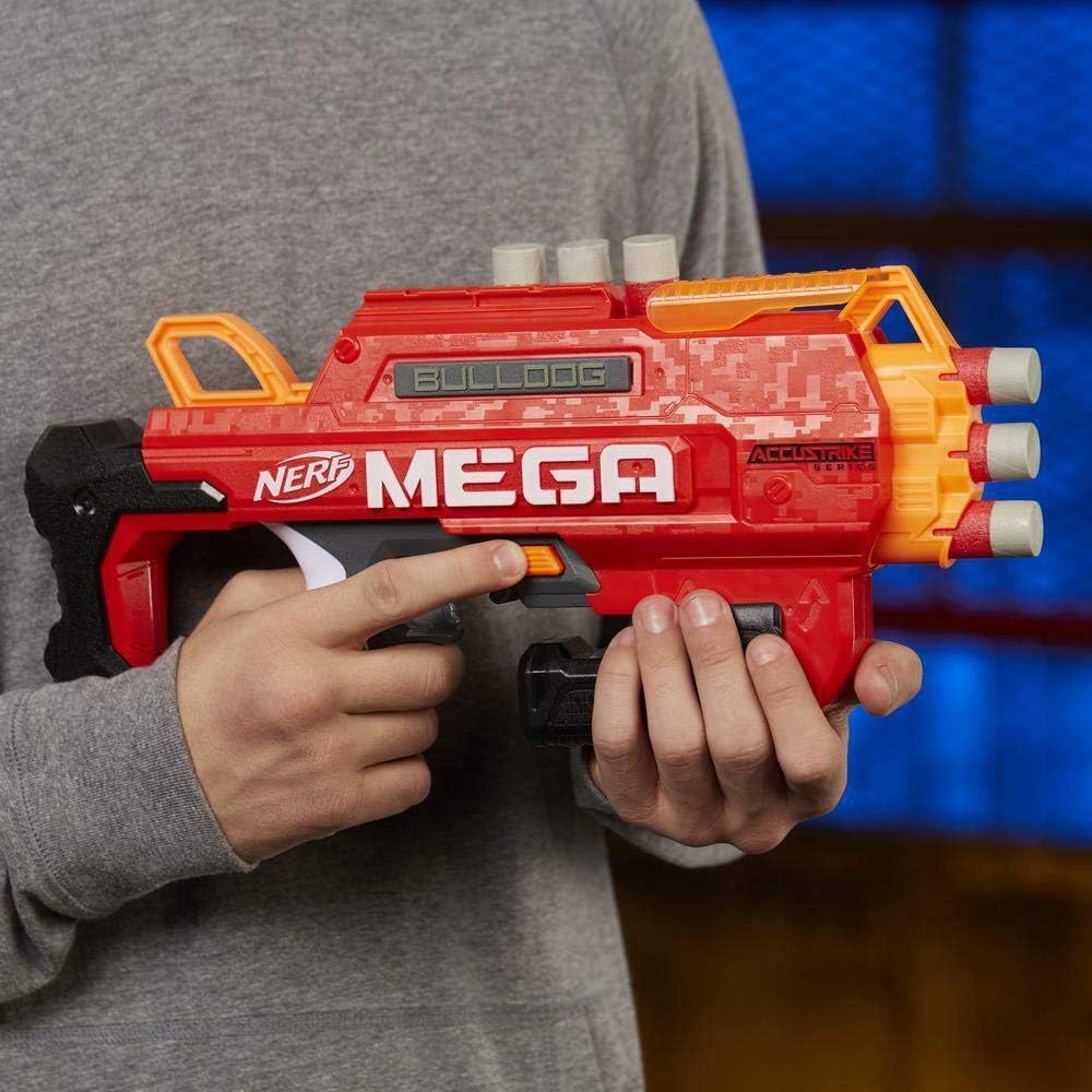 NERF N-Strike Mega Bulldog Blaster E2657 – 6 AccuStrike Darts