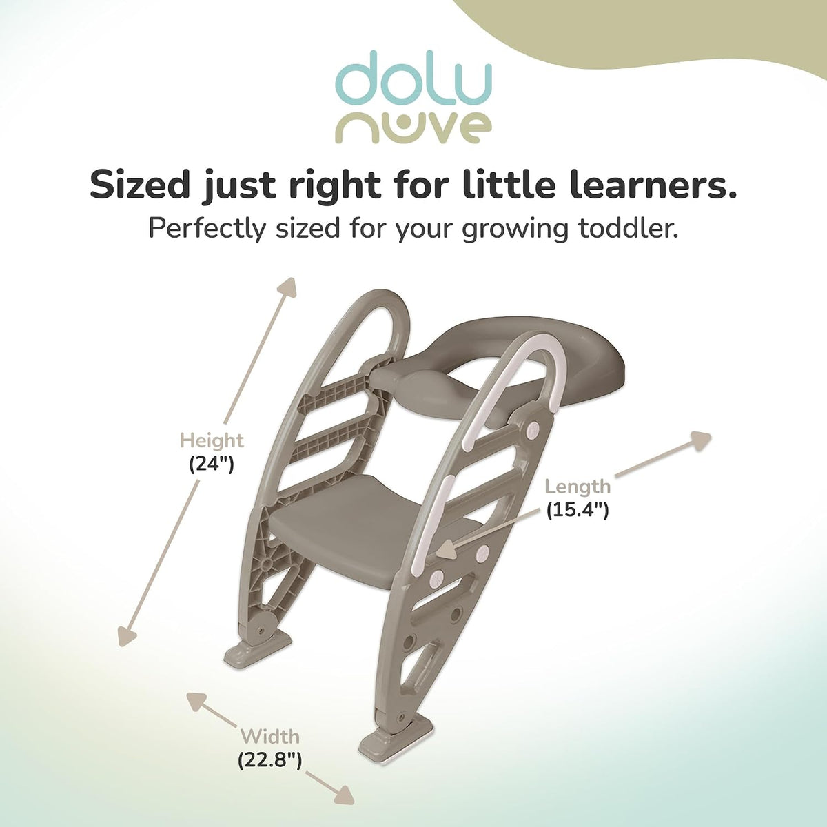 Dolu Toilet Trainer with Adjustable Ladder 7243 – Stone Gray