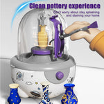 Mini Electric Pottery Wheel Kit – Ceramic Making Set with 12 Accessories