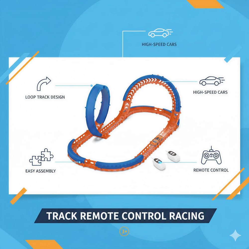 High-Speed RC Car Racing Track Set
