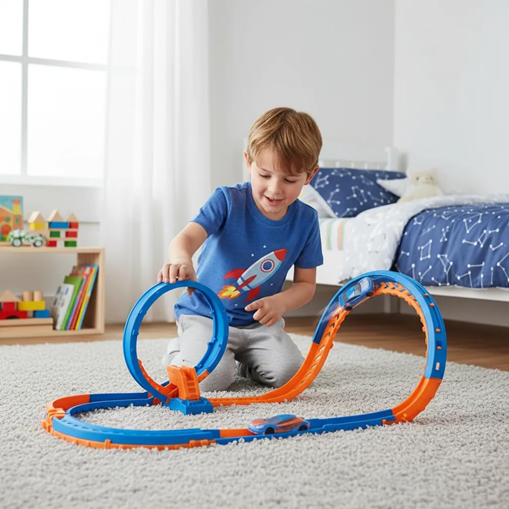 High-Speed RC Car Racing Track Set