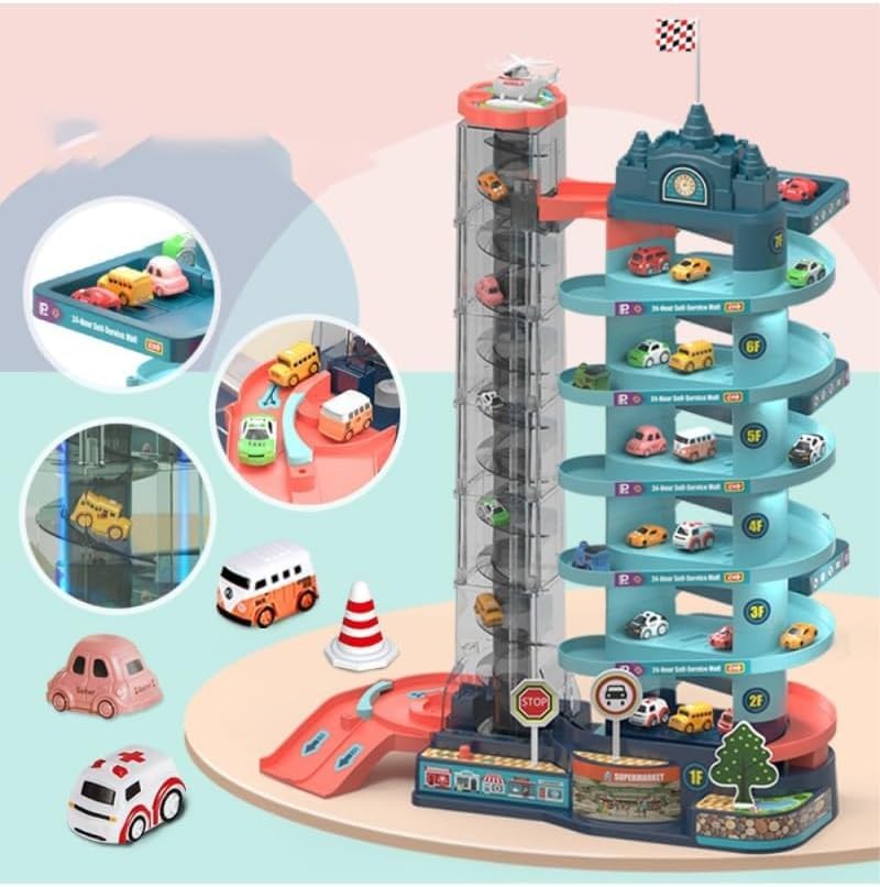 7-Level Car Parking Garage & Racing Tower