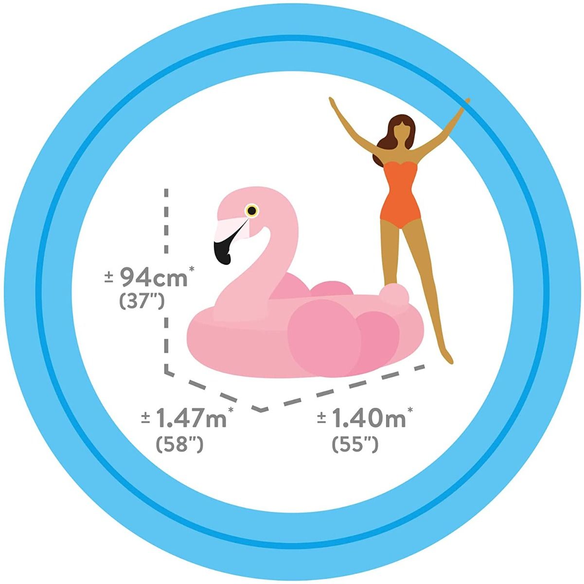 Intex Inflatable Flamingo Ride-On 1.78 x 1.35 m