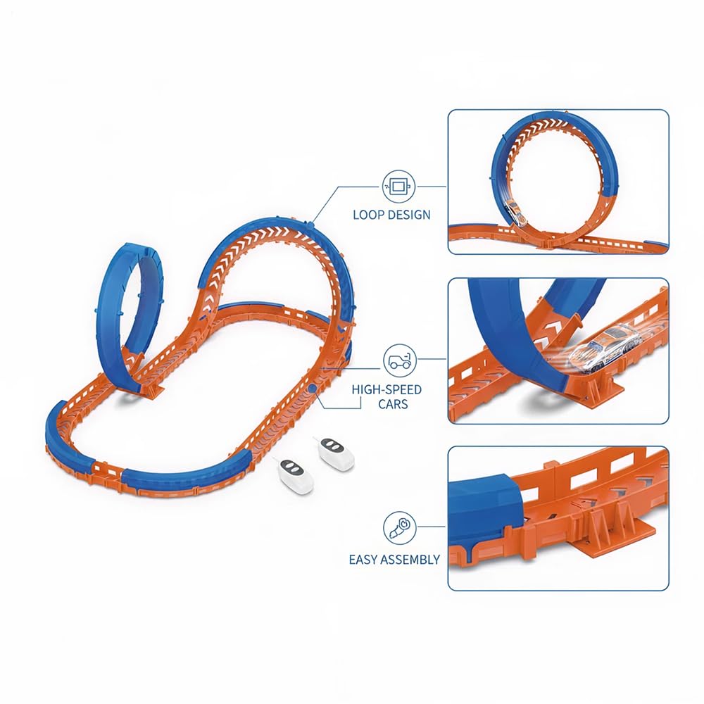 High-Speed RC Car Racing Track Set