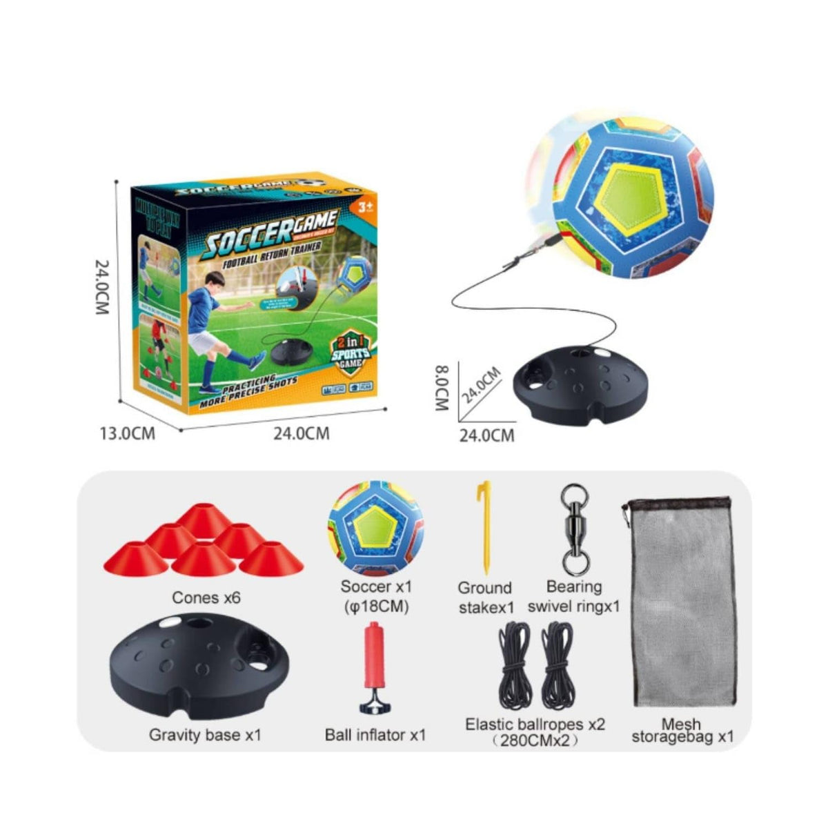 Soccer Practice Return Trainer 7888-53B – Football Training Game
